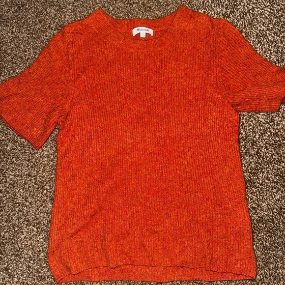 Madewell Tops - Madewell Vibrant Orange Sweater Top
